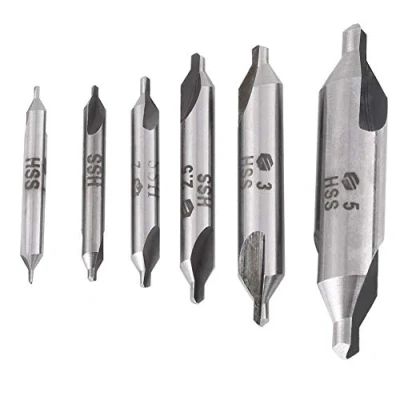 Imagen de 6pcs Brocas Conjunto de Centro1/1.5/2 / 2.5/3 5mm 60 Grados Centrado Avellanador Centro Broca Acero Alta Velocidad para Metal
