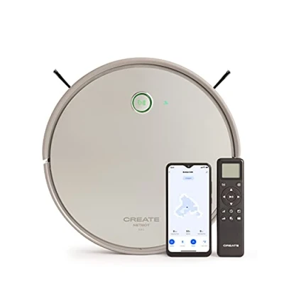 Imagen de CREATE / NETBOT S40 Limpieza Profunda/Robot Aspirador y fregasuelos Inteligente + 1 Cepillo Extra/Alta Potencia 4000Pa,con mapeo, WiFi, Alexa, App, Batería Larga duración 220 Minutos