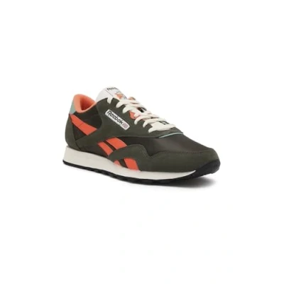 Imagen de Reebok Classic Nylon Unisex Zapatillas, Talla: 45, Hunter green/pump orange/vintage chalk Piel/tela