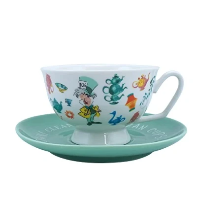 Imagen de Disney juego de taza y platillo Alicia en el país las maravillas, apto para lavavajillas, platillo, regalos maravillas