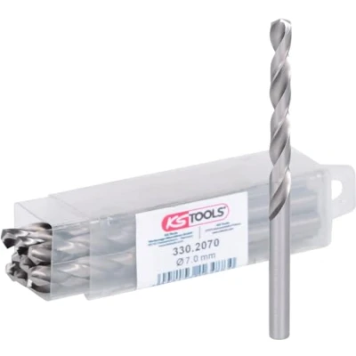 Imagen de KS TOOLS 330.2070 Taladro espiral para metal 109, 69 118 corte a derecha Acero rápido, Metal, Madera, Plástico