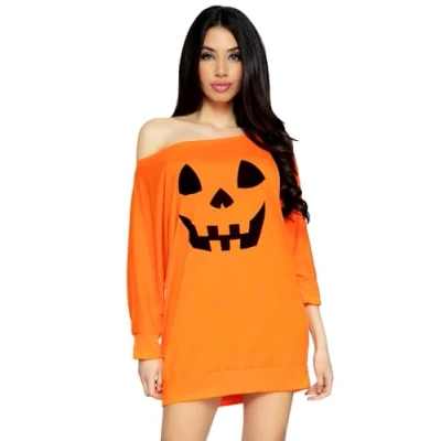 Imagen de Leg Avenue 86655 Disfraz de calabaza naranja con hombros descubiertos (talla M/L, talla M/L)