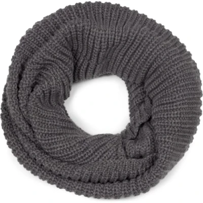 Imagen de styleBREAKER bufanda de punto fino unisex, tubular un solo color, para invierno, 01018112, color:Gris oscuro