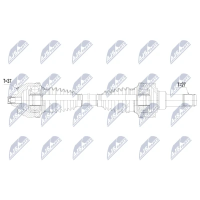Imagen de NTY NPW BM 234 Árbol de Transmisión Eje trasero izquierda 713mm automática