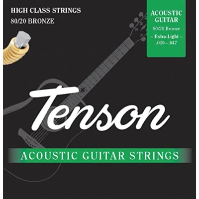 Imagen de GEWA Tenson .010 .047 Juego de cuerdas para guitarra acústica (80/20 mm), color bronce