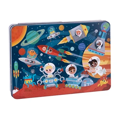 Imagen de APLI Kids 19126 Puzle infantil Espacio de 24 piezas en caja metálica recomendado para niños a partir 3 años