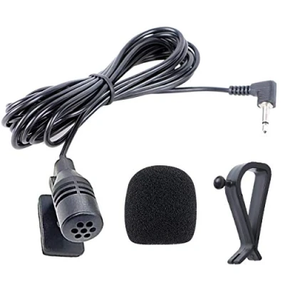 Imagen de NewTH Car Micrófono 3,5 mm Mic con Montaje Externo para Coche Vehículo Unidad Principal del Bluetooth Habilitado Audio Estéreo Radio GPS DVD