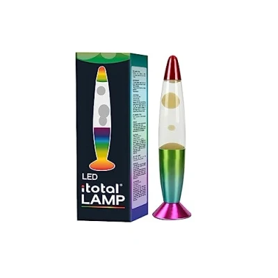 Imagen de I TOTAL Lámpara DE lava LED con calentador cera, sin bombilla (CAMBIA COLOR BASE RAINBOW)