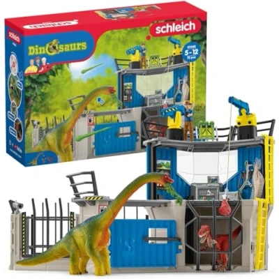 Imagen de schleich DINOSAURS 41462 —Estación de Investigación Dinosaurios,62 Piezas —Incluye 2 Dinosaurios Juguetes,Investigadora y Accesorios— Juguetes —Juguetes para Niños 4 Años o Más