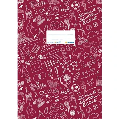 Imagen de &#039;Herma&quot;schooly Ghundoo Cuaderno Plástico DIN A4, estampado, 1 pieza, color borgoña 4, gemustert, Stück