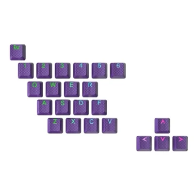 Imagen de Ranked Teclas de Goma Doble Shot Translúcido Perfil OEM para Teclados Mecánicos Juegos (Malva, 23 Teclas)