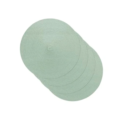 Imagen de Venilia Tischset gewebt Juego de 4 Redondos Verdes para Comedor, manteles Individuales Tejidos, Aptos Alimentos, 38 cm, 59123,