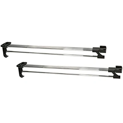 Imagen de KOTARBAU® 2 x Colgadores extraíbles de perchas, Barras extensibles armario 50 cm, Barra o vestidor, guardarropa, Perchero telescópico, Soporte para armarios, uds