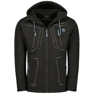 Imagen de Geographical Norway Topere Men Chaqueta Softshell Hombre Impermeable Con Capucha Abrigo Para Hombres Outdoor Cortavientos Resistente Senderismo Esquí Otoño Invierno Primavera (Negro M)