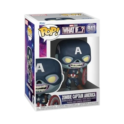 Imagen de Funko Pop! Marvel What If Zombie Captain America Figura de Vinilo Coleccionable Idea Regalo Mercancia Oficial Juguetes para Niños y Adultos TV Fans