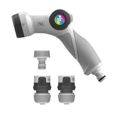 Imagen de FITT Conjunto Compuesto de 1 Pistola multichorro, 2 racores (1 con aquastop) y Toma para Grifo 3/4