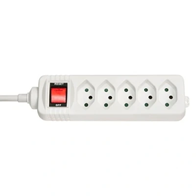 Imagen de Lindy 73167 Regleta Suiza con Interruptor, 5 enchufes, Color Blanco