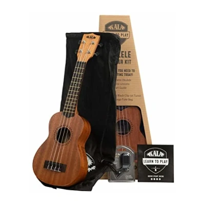 Imagen de Kala Kit de inicio oficial para aprender a tocar ukelele soprano que incluye clases en línea, aplicación afinación y cuadernillo