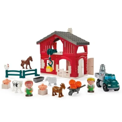 Imagen de Ecoiffier Toys 2981 Granja Tradicional Abrick Juegos de construcción para niños a Partir 12 Meses Fabricado en Francia
