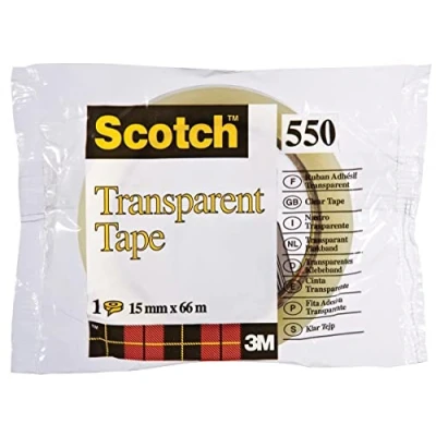 Imagen de Scotch Cinta transparente 550, 15 mm נ66 m, 10 rollos