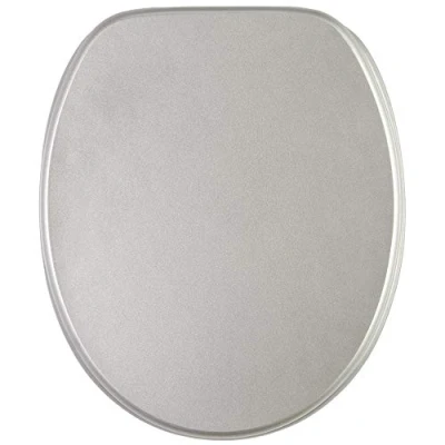 Imagen de Sanilo Tapa de inodoro, gran selección atractivos asientos para WC y duradera madera (Brillo plata)