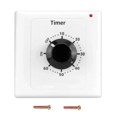 Imagen de Switian CA 220 V 15 A 60 minutos de bomba alta potencia temporizador mecánico interruptor tiempo control cuenta regresiva (60 minutos)