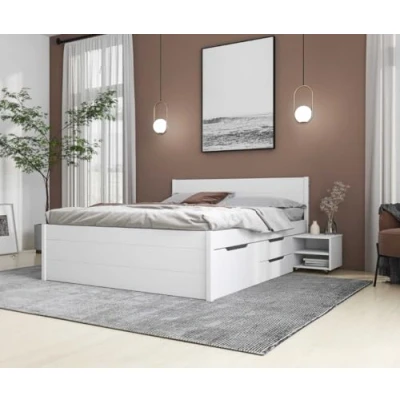 Imagen de Inter Link Cama, Madera de Pino, Blanco, 160x200 cm mit Kopfteil