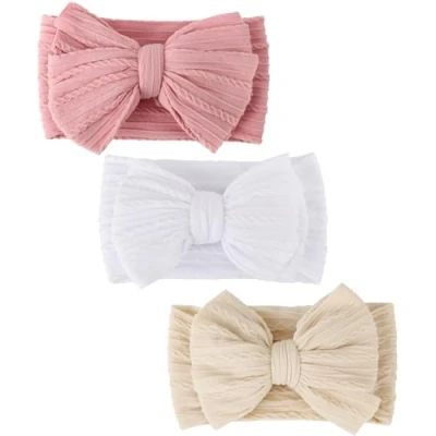 Imagen de DRESHOW 3 Piezas Bebé Niña Diademas Hairband de los Bebés Recién Nacidos Diadema Elástica Niñas Banda Para Cabeza Accesorio