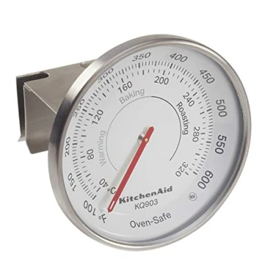 Imagen de KitchenAid Termómetro ajustable para colgar en el horno, uso ventilador, gas u hornos eléctricos, 40C a 320C