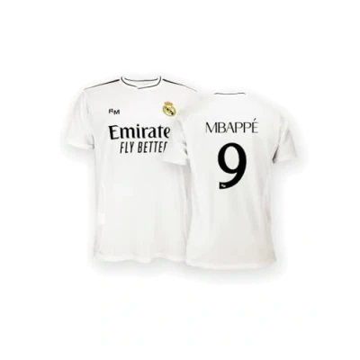Imagen de Real Madrid Camiseta Primera Equipación Temporada 24/25, Mbappé, Niños 12 Años, Replica con Licencia Oficial
