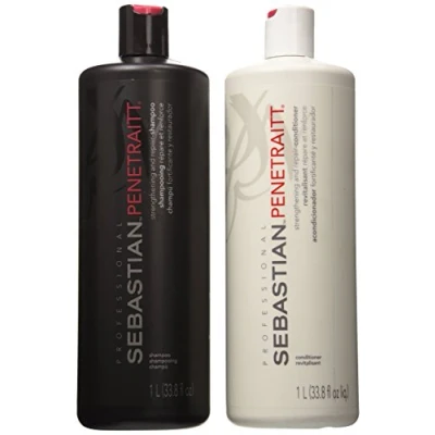 Imagen de Sebastian Penetraitt Strengthening and Repair Shampoo &amp; Conditioner Liter Set... by [Beauty] (English Manual)
