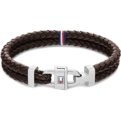 Imagen de Tommy Hilfiger Hombres Brazalete Marrón/Plata TJ2790363