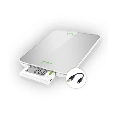 Imagen de LITTLE BALANCE 8183 Slide 6 USB Silver, Balanza de cocina sin pilas, Recarga por USB, kg, Pantalla retráctil, Silver