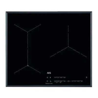 Imagen de Placa inducción AEG IAE63431FB, 3 zonas, Zona grande 28 cm, Biselada, 60 Negro