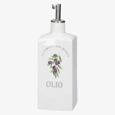 Imagen de LA PORCELLANA BIANCA Botella de Aceite, Nylon/A Conserva, Complementos Mesa Dosificador Aceite Porcelana 250 CC; 6x6xh15 cm
