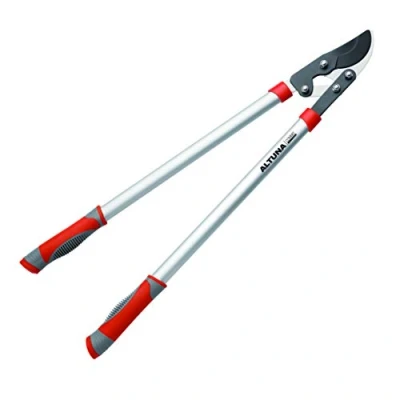 Imagen de Tijera de Podar a Dos Manos Pruning J444 con Sistema Desmultiplicación Empuñadura Bimaterial Corte Bypass Jardinería Fabricada Aluminio Reforzado Altuna