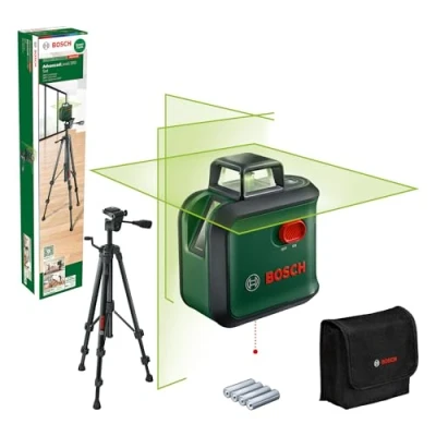Imagen de Bosch Nivel Láser de líneas cruzadas AdvancedLevel 360 con trípode (3 láser, incl. para la alineación por toda estancia, en caja cartón)