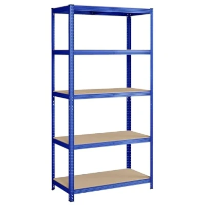 Imagen de SONGMICS Estantería Pesada de 5 Niveles, Acero, Montaje sin Herramientas, para Instrumentos, Garaje, Almacén, Trastero, Carga 600 kg, 50 x 100 200 cm, Azul GLR050Q01