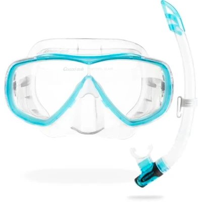 Imagen de CRESSI Estrella &amp; Gamma Clear/Black Conjunto Máscara + Tubo para Buceo y Snorkel, Transparente/Negro, Talla Única, Unisex