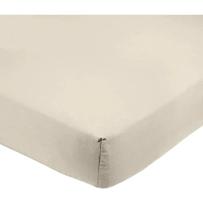 Imagen de Amazon Basics Sabana Bajera Ajustable, 135 x 190 30 cm, de Poliéster Microfibra, Beige