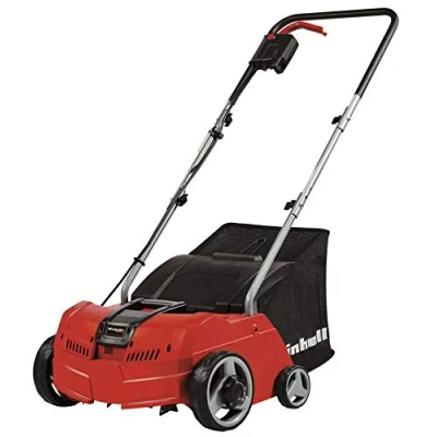 Imagen de Einhell Escarificador aireador eléctrico GC SA 1231/1 (hasta 300m², 1200W, potente motor con cierre en hileras, bolsa colectora 28L de volumen, rodillo cuchillas + aireación)