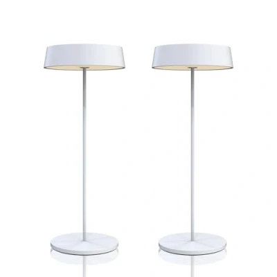 Imagen de Palmina 901,lamparas de mesita noche Led 4400mah,Protección IP54, lamparas sin cables Para Uso Interior/Exterior Apta Cena,Lectura,Dormitorio,Jardín Y Mucho Más/Blanco 2PZ