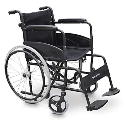 Imagen de QUIRUMED Silla de ruedas acero, modelo EASY COMPACT, Plegable, Asiento 46 cm, Ligera, Bolsillo portadocumentos, Para mayores, minusválidos, Hasta 110 kg