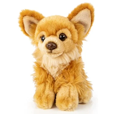 Imagen de Uni Toys Chihuahua marrón, Sentado 18 cm (Longitud) Perro de Peluche