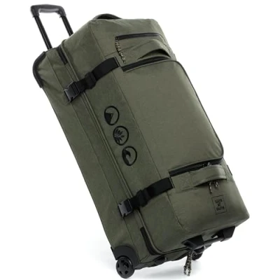 Imagen de SONS OF ALOHA Bolsa de Viaje XL con 2 Ruedas Maleta Kane Trolley 80 cm Deporte Grande 120L Verde Oliva