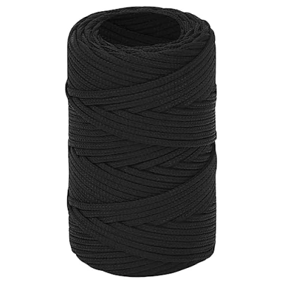 Imagen de vidaXL Cuerda de Barco, Línea Anclaje, Cordón Trenzada, para Navegación Paseo Campamento Transporte, Polipropileno Negro Intenso 2 mm 25 m