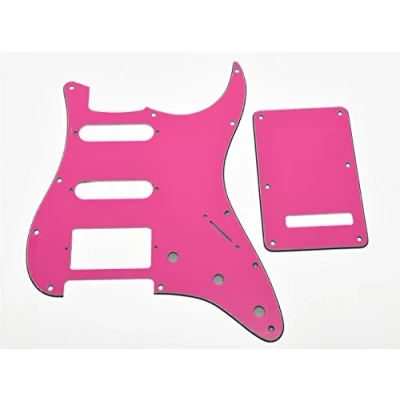 Imagen de KAISH ST Strat HSS Placa trasera para guitarra (acero rápido, Stratocaster de Estados Unidos/mexicanos), color rosa