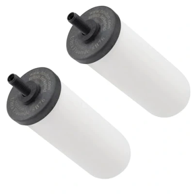 Imagen de British Berkefeld Sistema de filtro agua con carbón activado Cartucho gravedad cerámica Ultra Fluoride 2 x 7 reduce los contaminantes Elemento vela potable