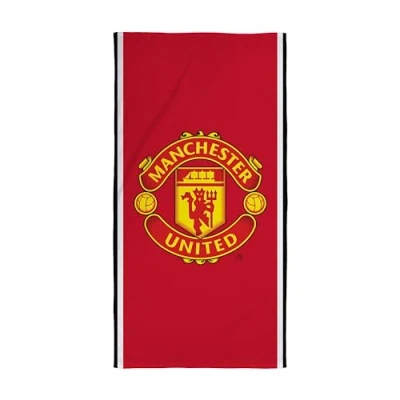 Imagen de Manchester United Toalla Oficial del FC Character World Tacto súper Suave, diseño Club de fútbol hogar, baño, Playa y Piscina Talla única 75 cm x 150 100% algodón
