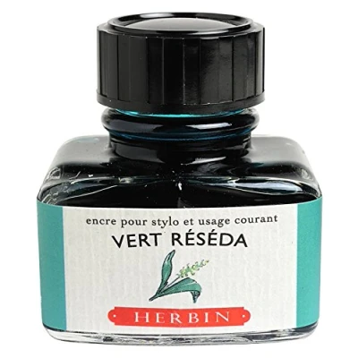 Imagen de J.Herbin Herbin 13038T Un flacon d&#039;encre 30 ml pour stylo plumes et stylos roller, Vert réséda